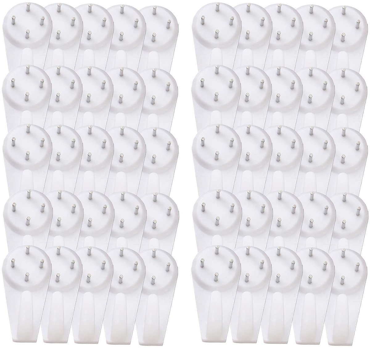 Allecto - Foto Haken Set - 50 Stuks - Ideaal voor Wanddecoratie - Wit - Muurhaken - Geschikt voor Foto's en Kleding - Veilig en Eenvoudig