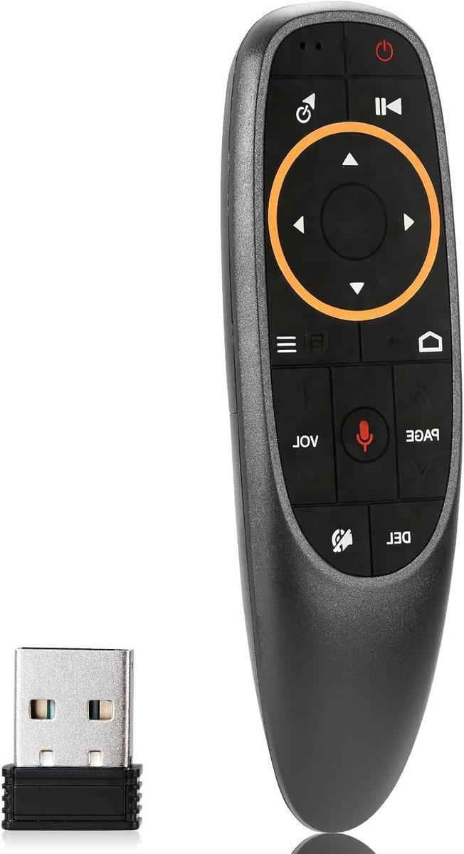 Air Mouse Afstandsbediening - Gyroscoop Muis - Smart TV Bediening - Spraakgestuurd Zoeken - 14.5 x 4.8 x 3.2 cm