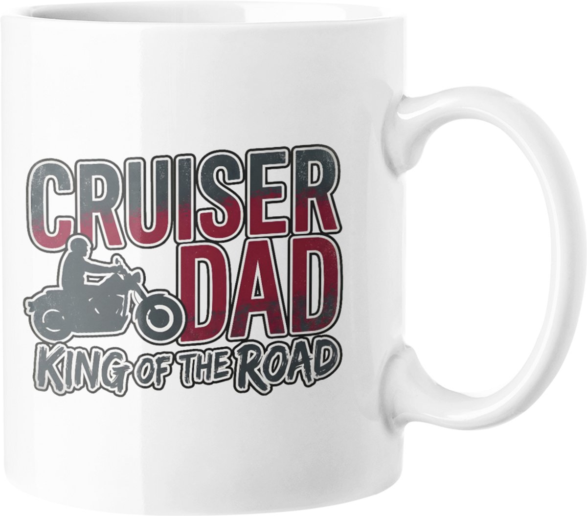 Stoere Motorrijder Papa Mok - Koning van de Weg Cadeau - Biker Vader Koffiekop