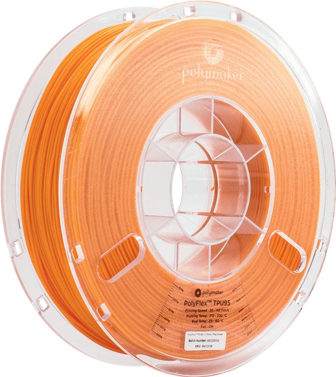 Polymaker PD01006 PolyFlex TPU-95A Filament TPU Flexibel 1.75 mm 750 g Oranje 1 stuk(s)