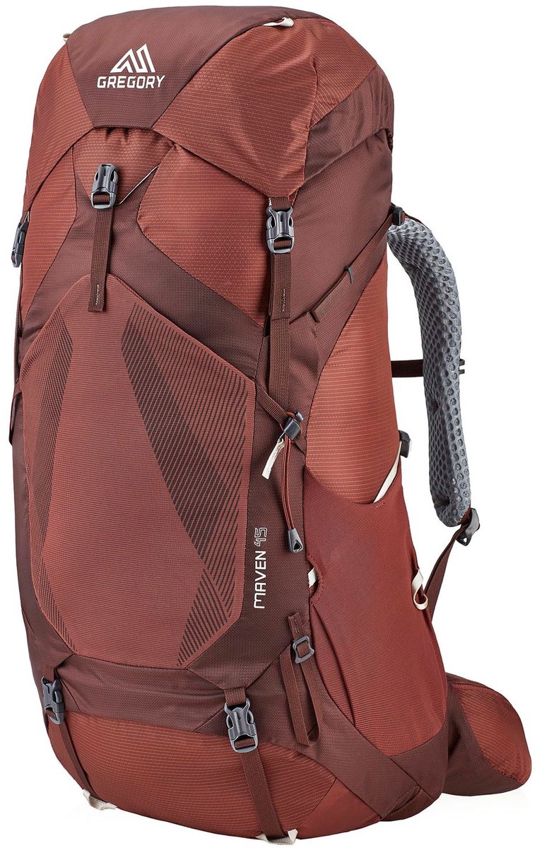 GREGORY Toeristische rugzak Rugzak Maven 45 Backpack Rosewood Red Wijnrood