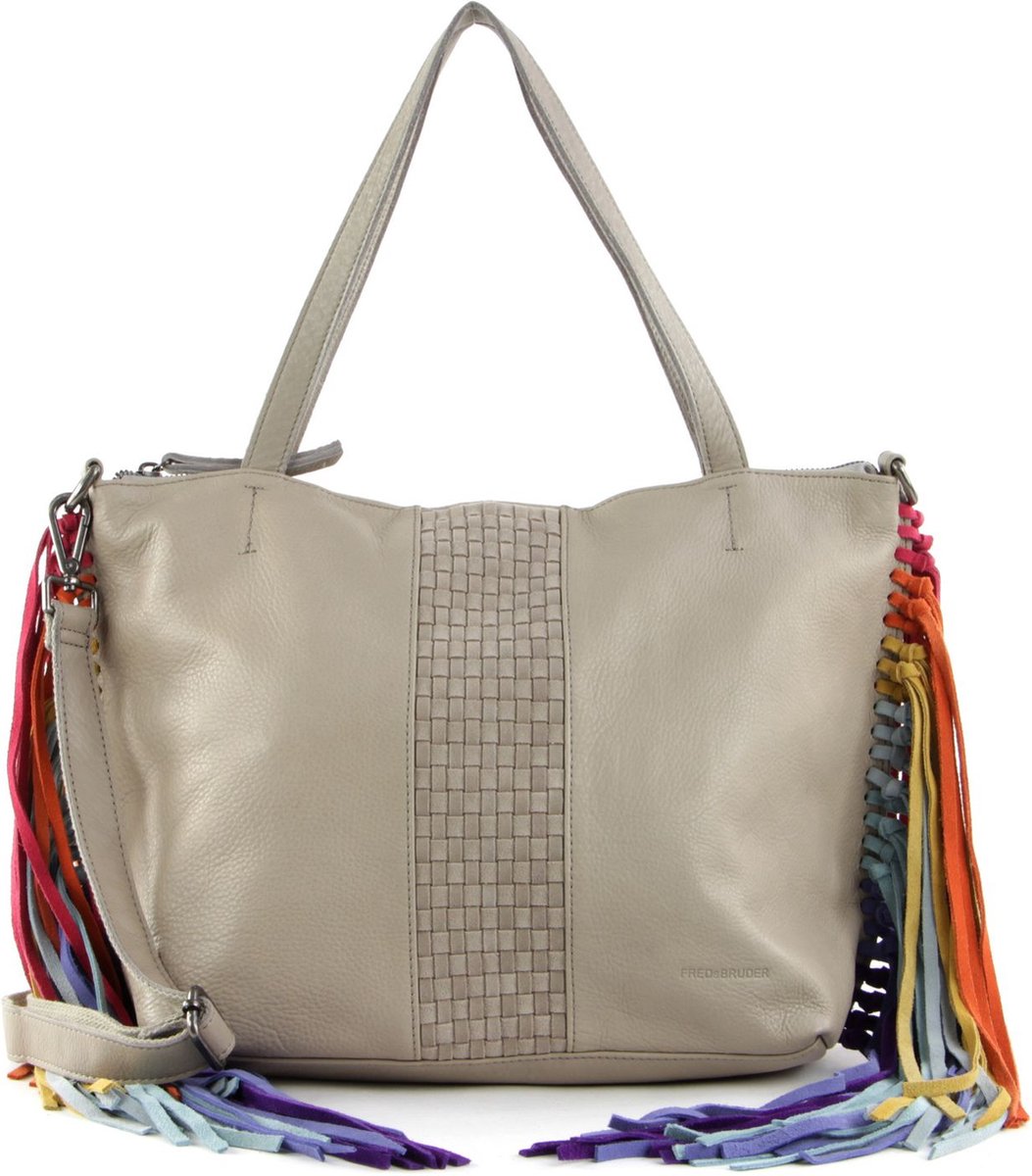 FREDsBRUDER Leren Schoudertas Shopper Yee-Haw Collection Bag Summer Stone Beige
