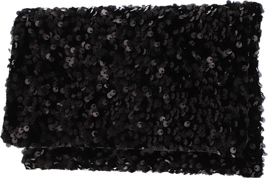 abro Pochette Sac de soirée Leather Sequins Clutch Black / Gold Noir