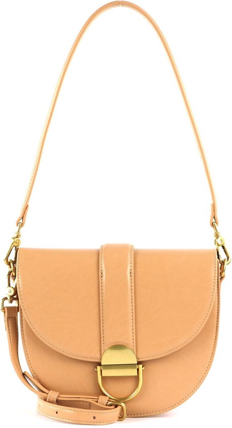 SEIDENFELT MANUFAKTUR Sac à épaule bandoulière SFM243 Saddle Bag Soft Orange / Gold Abricot