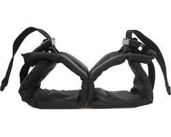 Zachte bondage handboeien - Dwangbuis - BDSM - Verstelbaar - Zwart - One size