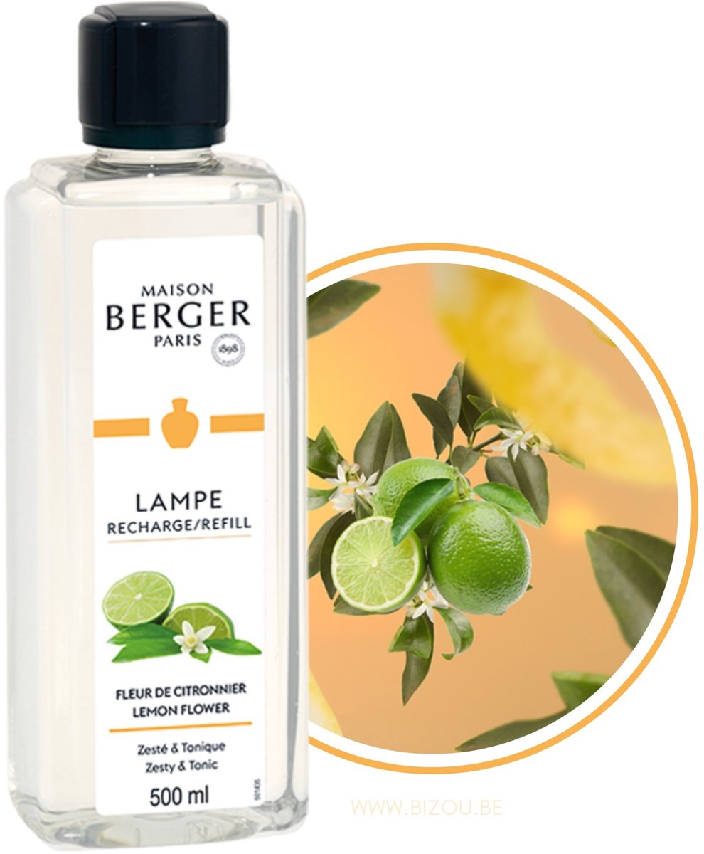 Lampe Berger Navulling - Fruits - Fleur de Citronnier - Lemon flower - Geurbrander - Geurlamp olie - 500ml