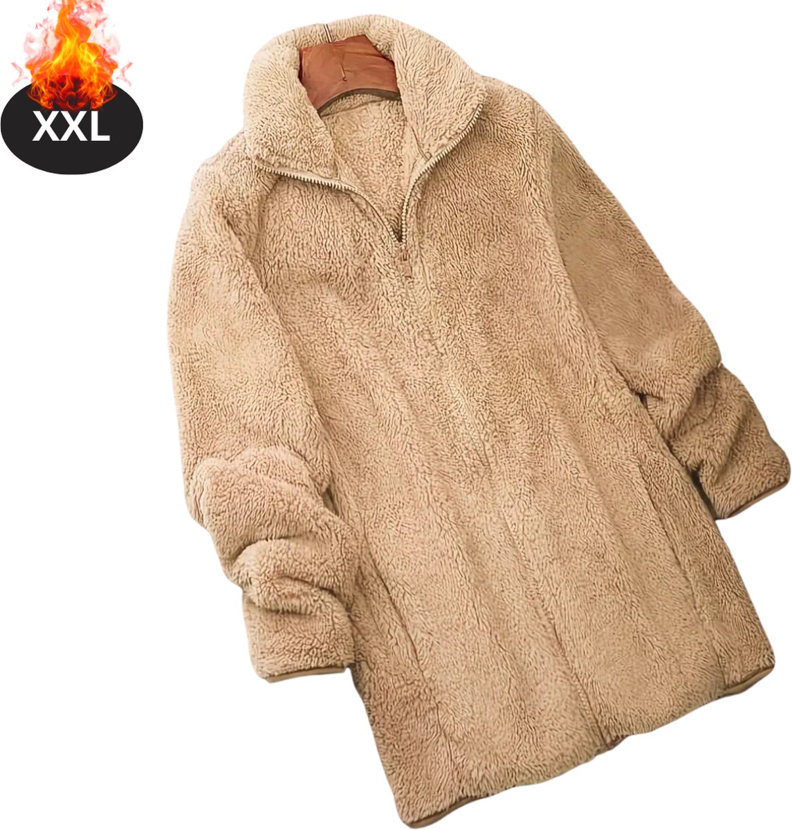 Livano Winterjas Parka Dames Winter Jas Volwassen Stijlvol Creme