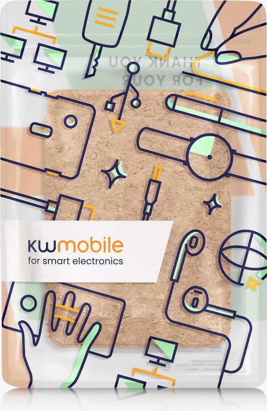 kwmobile Kurken hoesje geschikt voor Kobo Clara BW / Colour - Beschermende e-reader Flip Cover - In lichtbruin van Merkloos — afbeelding 4