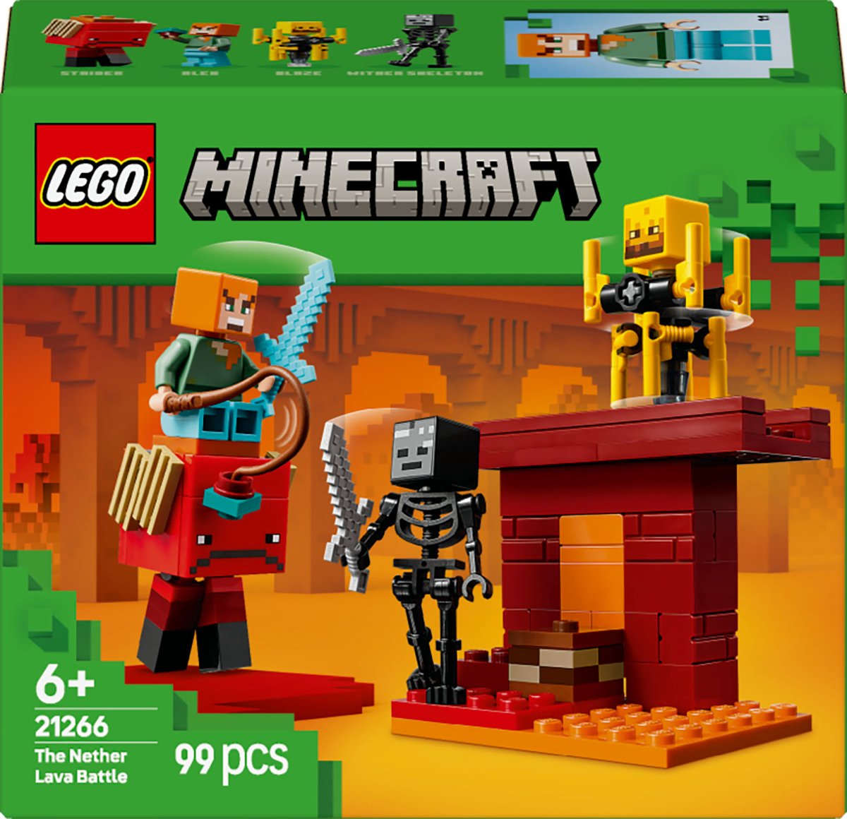 LEGO Minecraft De lavastrijd in de Nether voor kinderen  21266