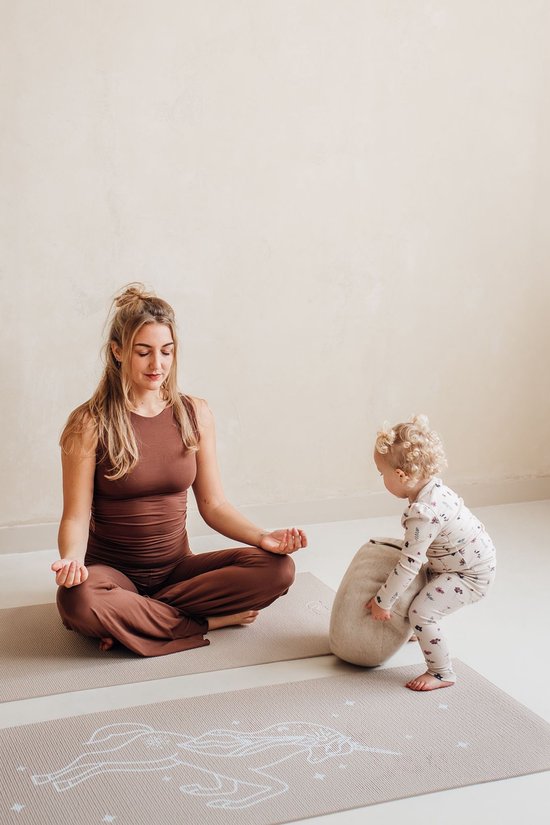 Kinder yogamat unicorn sand - Lotus - 6 mm - fitnessmat - sportmat - pilates mat - 4,5 mm - fitnessmat - sportmat - pilates mat - reis yogamat - 4 mm - fitnessmat - sportmat - pilates mat van Lotus — afbeelding 2