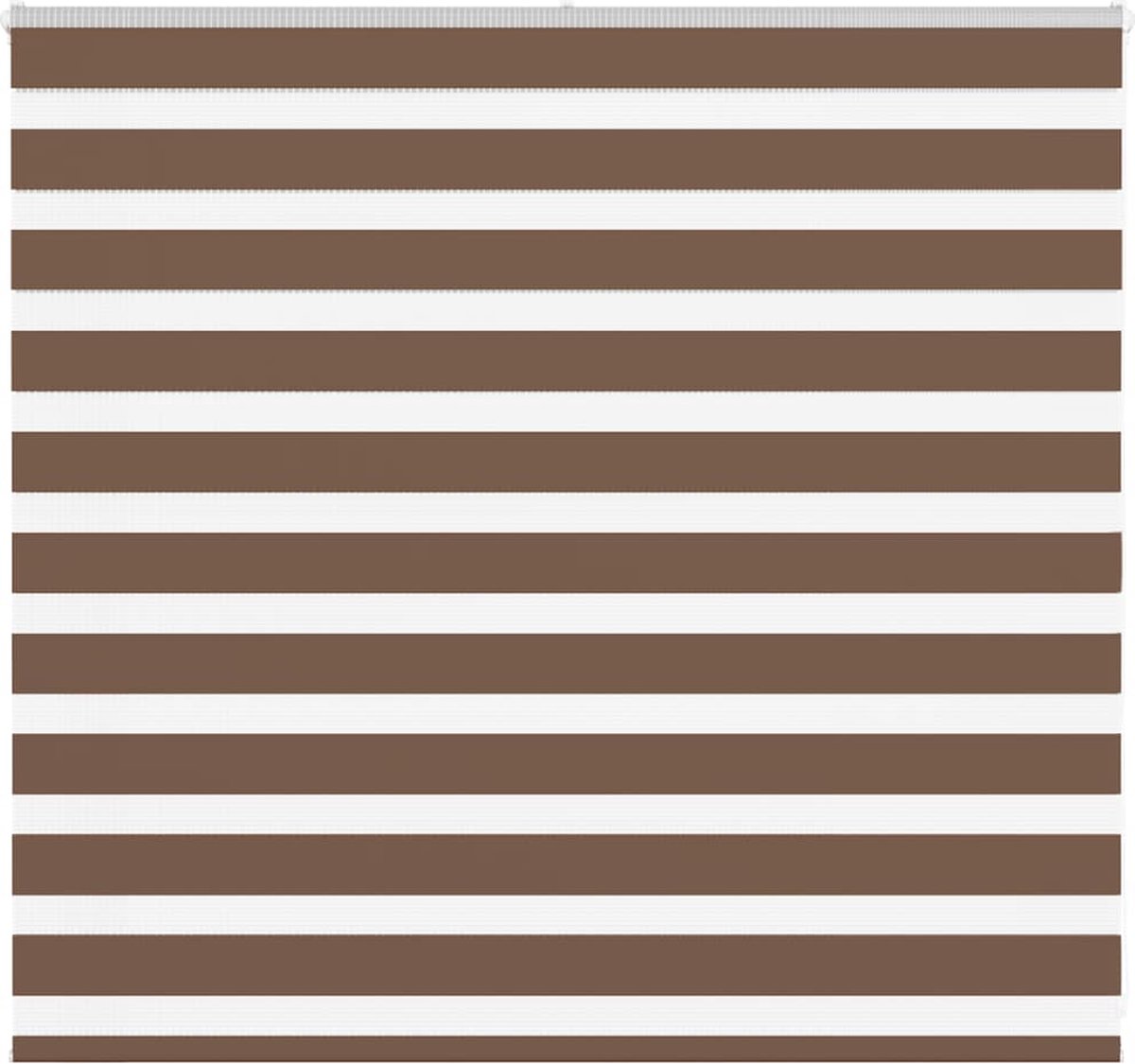 vidaXL - Zebra - rolgordijn - 155x100 - cm - stofbreedte - 150,9cm - polyester - bruin