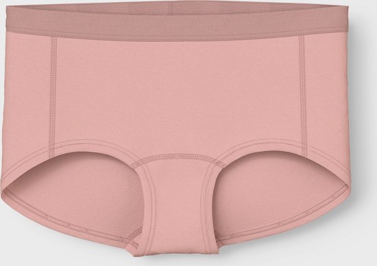 Een effen roze hipster onderbroek met roze tailleband.