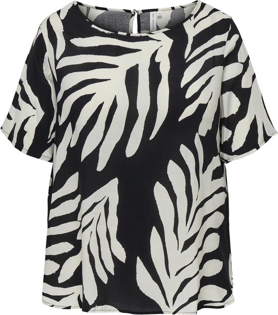 ONLY CARMAKOMA Damen Top – Langarm, U-Boot Ausschnitt | Schwarz | Größe 50