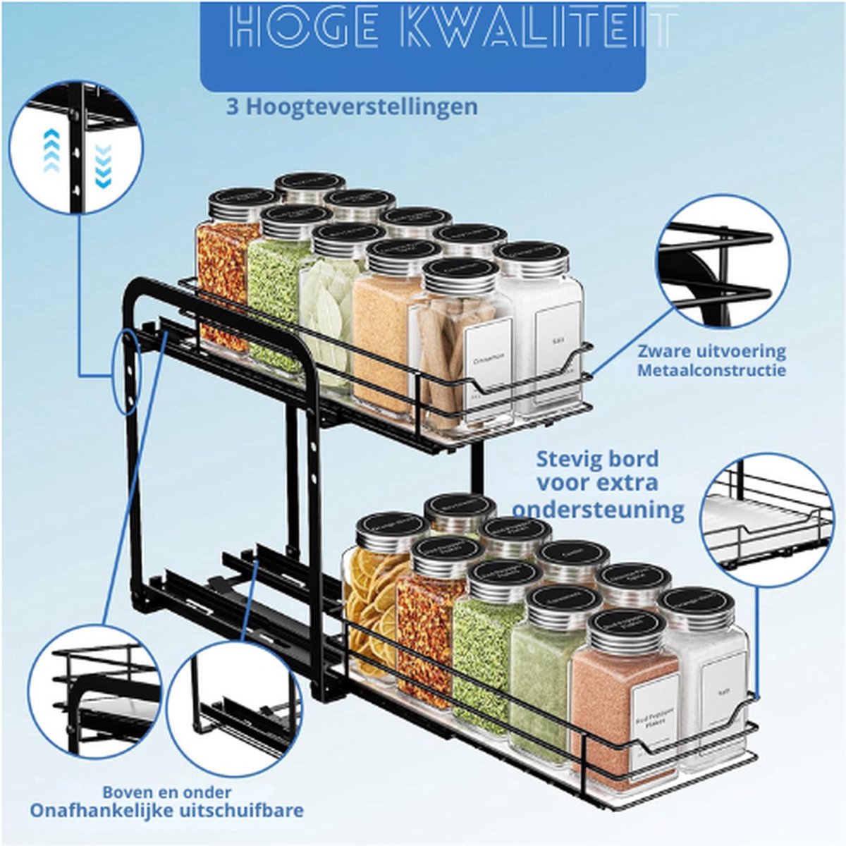Étagères à épices en plexiglas - Organisez efficacement votre cuisine