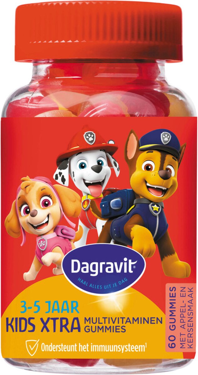 Dagravit Multivitamine Gummie Paw Patrol - 3 x 60 gummies - Voordeelverpakking