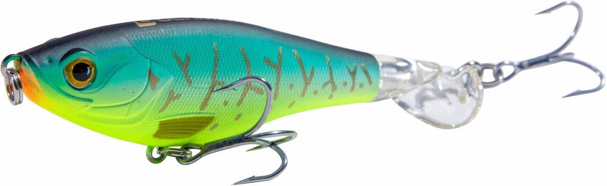 Ultimate X-Prop Chartreuse Tiger Oppervlakte Kunstaas 11cm (17g) | Oppervlakte kunstaas