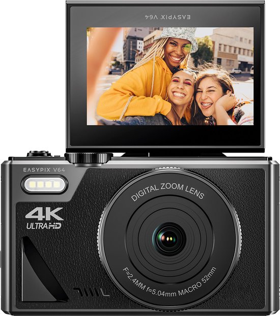 Easypix W3048 Edge viola - Fotocamera subacquea, Doppio Display de 48 MP