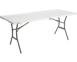 Lifetime® Kunststof Campingtafel Opvouwbaar - Light Commercial - 182x76x74cm - Wit