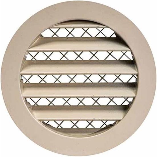 Grille aluminium Europlast Ø125 beige - MRA125Y - RAL1015