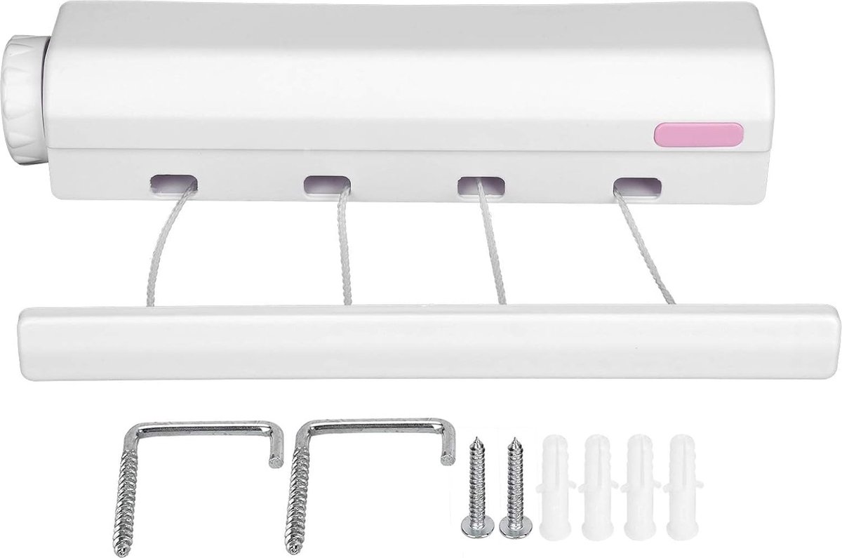 Goedkoopste JGS ® Uitschuifbare Wandwaslijn voor Binnen en Buiten met Vier Lijnen tot 3,20 m