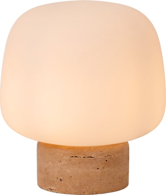 Lucide ANSTON - Tafellamp - 1xE14 - Opaal - Japandi