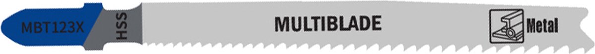 Multiblade Decoupeerzaagblad HSS MBT123X Aluminium 100mm