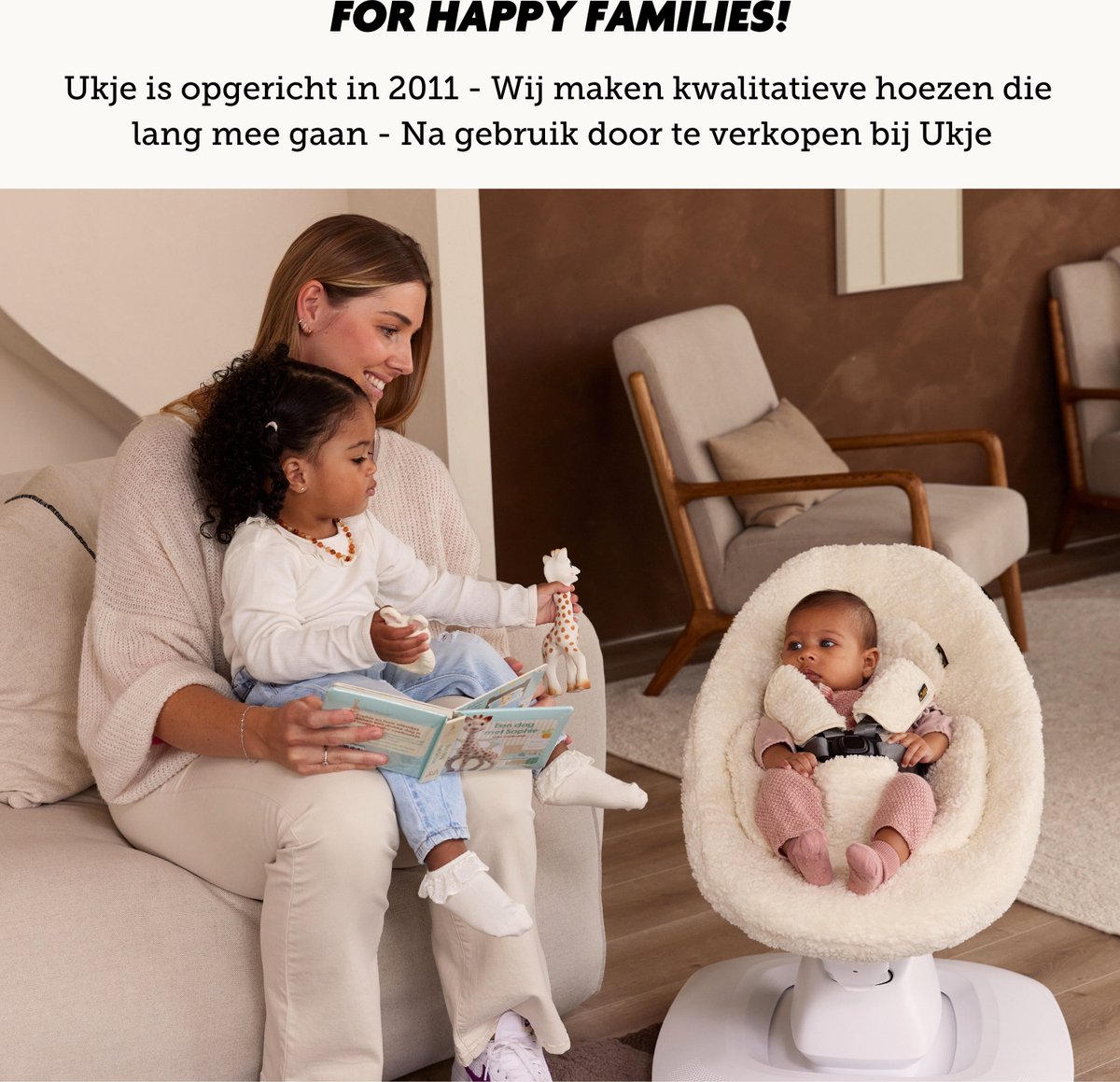 Ukje newborn hoes voor Stokke Tripp Trapp & Kidsmill Novi Nomi newborn set - Perfecte pasvorm - Waterafstotende voering - Makkelijk wasbaar - Zachte gordelbeschermers - Beige safari – foto 6