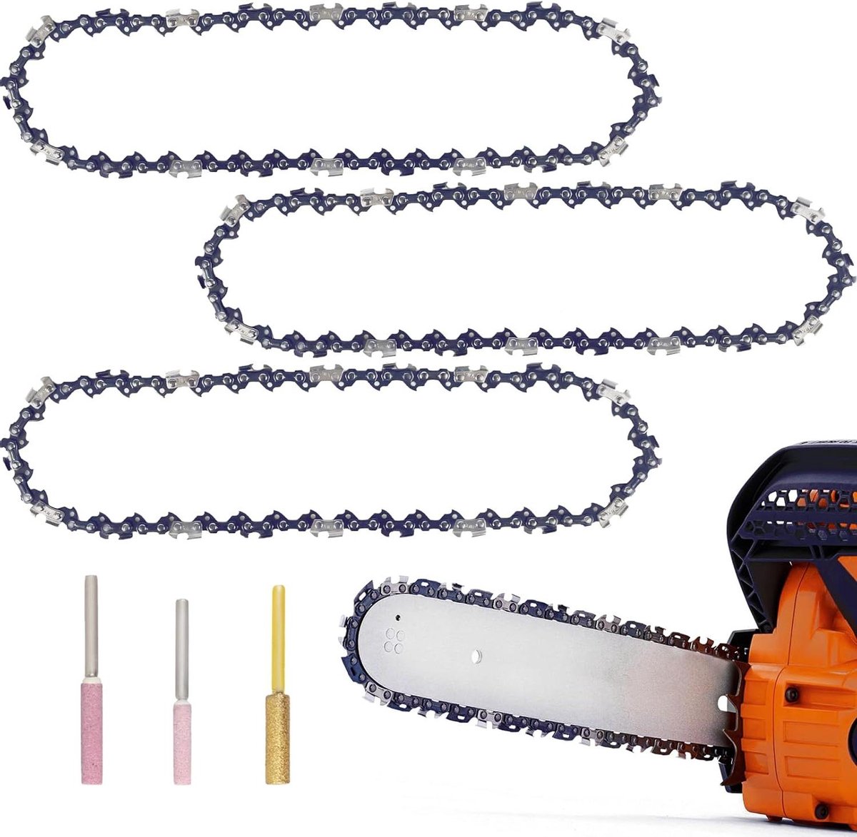 25 cm zaagketting - 3/8 inch LP - 40 aandrijfschakels - 11 mm - terugslagarm - accukettingzaag ketting - 10 inch - zwaard reserveketting - Makita DUC254Z - Einhell-GE-LC 18/25 Li - Oregon