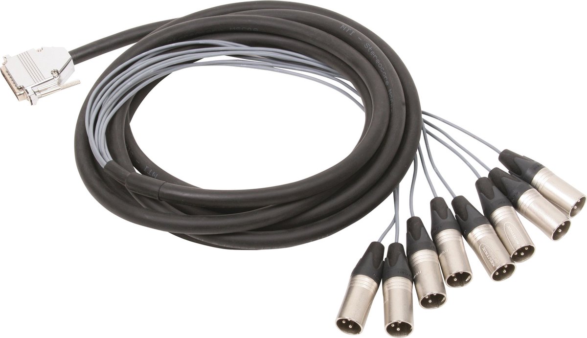 MUSIC STORE Studio Multicore/Pro 8/25-XLR 5m / D-Sub 25 > XLR male - Analoge multicore kabel