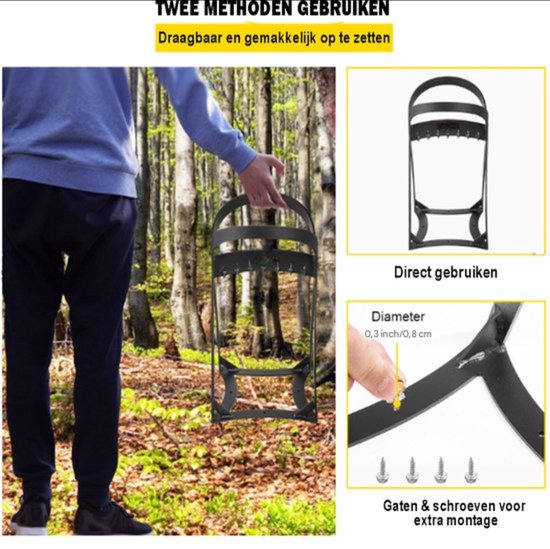 Houtklover - Houtsplitter - Hoge Kwaliteit - Zwart - 52Cm Hoog van Houtklover — afbeelding 3