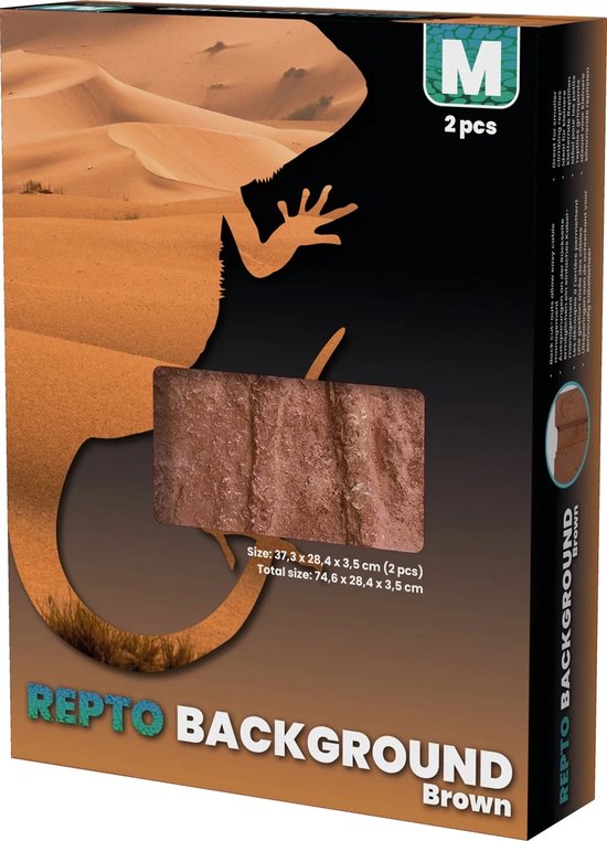 Repto Fond Marron - Mur Arrière du Terrarium