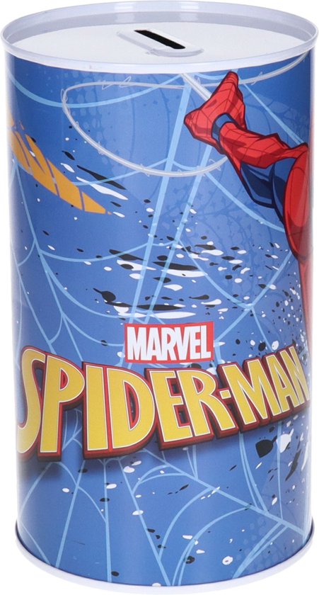 Tirelire Marvel de Spiderman - pour enfants - 10 x 17 cm - métal - mélange de couleurs - cadeau