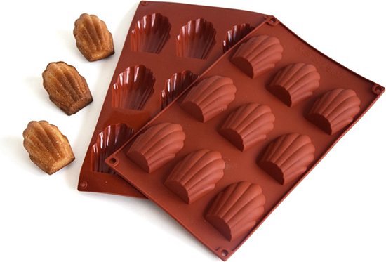 Moule à Madeleine - Siliconen - Brun Rouge