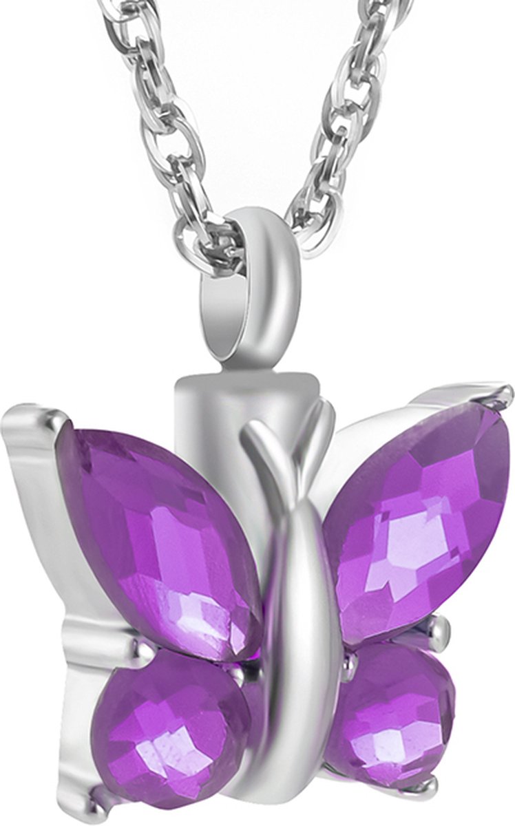 Assieraad Vlinder Paars Met Ketting