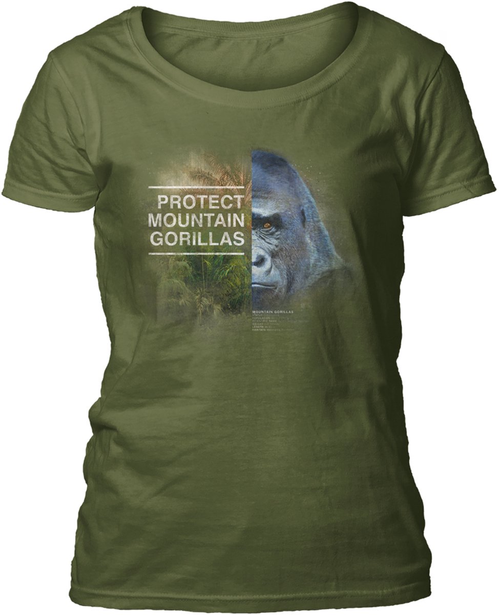 Ladies T-shirt Protect Gorilla Green L