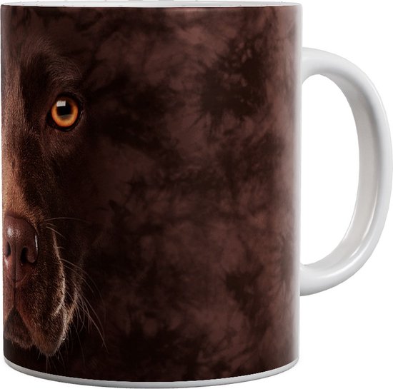 Labrador Chocolat Big Face - Mug 440 ml