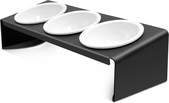 Verhoogde kattenkom verhoogde kattenkommen met stand Kat Food Bowl Keramische kattenkom met stand schattige kat verhoogde voederplaat verhoogde huisdier kom voor kattenhondenvoeder bowl roze