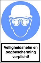 Artelli Sticker Veiligheids helm en oogbescherming verplicht!