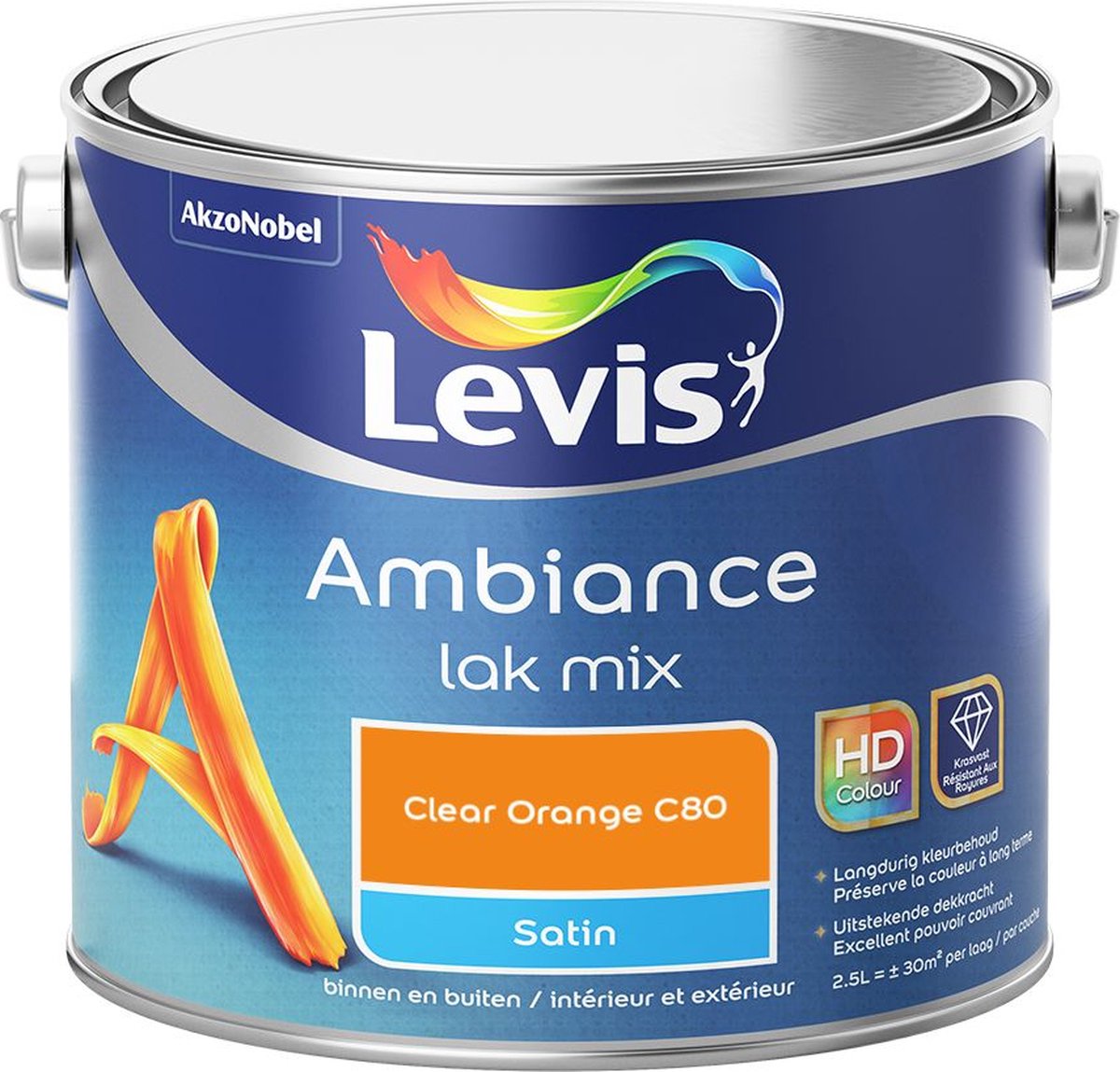 Levis - Ambiance Lak Satin Mix - Clear Orange C80 - Mengverf - 2,5 L