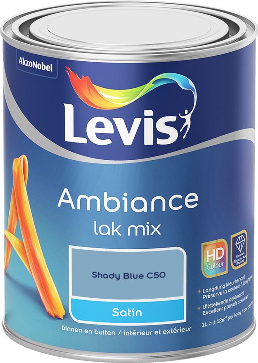 Levis - Ambiance Lak Satin Mix - Shady Blue C50 - Mengverf - 1 L