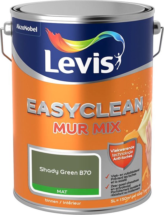Levis EasyClean - Mur Mat Mix - Shady Green B70 - 5 L