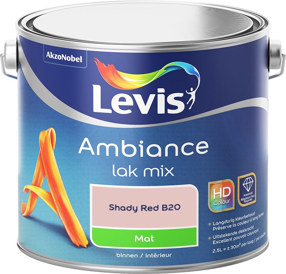 Levis - Ambiance Lak Mat Mix - Shady Red B20 - Mengverf - 2,5 L