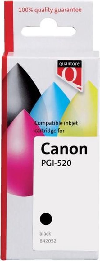 Inktcartridge quantore canon pgi-520 + chip zwart | 1 stuk
