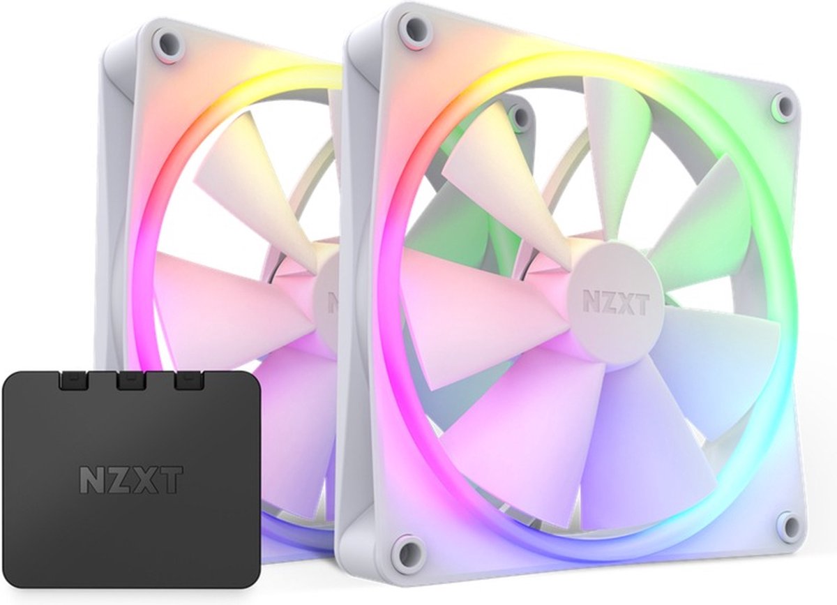 NZXT F140RGB - Ventilators en controller - 2 x 140 mm - RGB - wit
