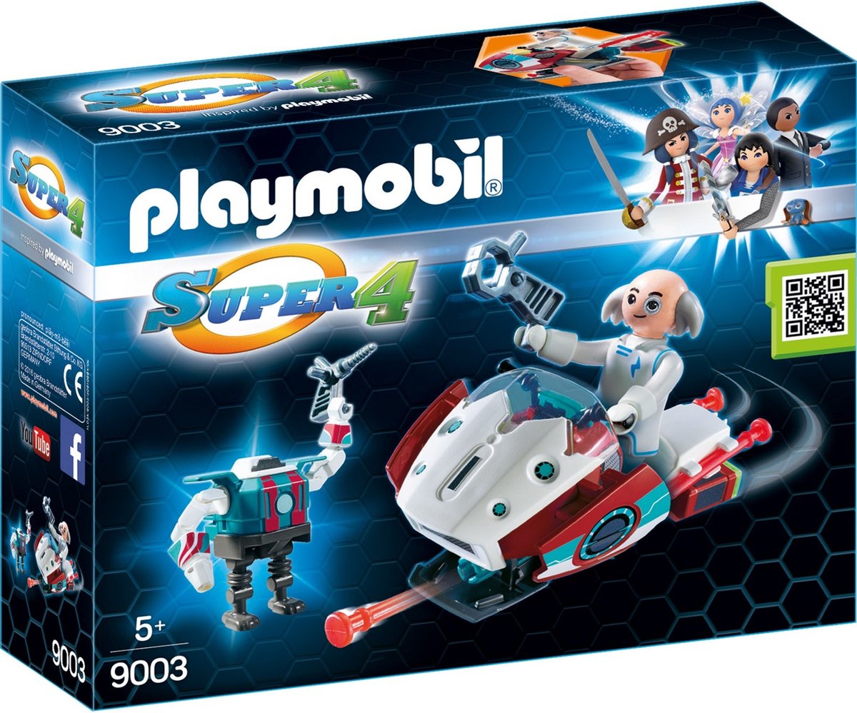 PLAYMOBIL Skyjet met Dr. X & robot  - 9003