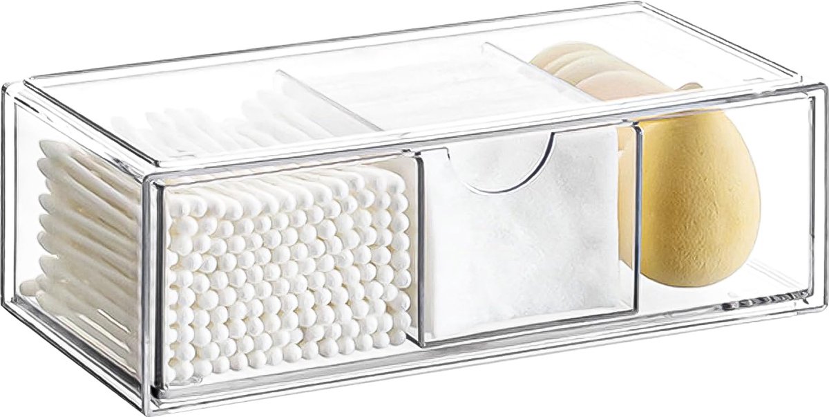 Goodivery ® Transparante en Stapelbare Organizerset voor Cosmetica en Badkameraccessoires