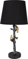 Clayre & Eef Lampe de table Ø 23x45 cm Noir Plastique Oiseau