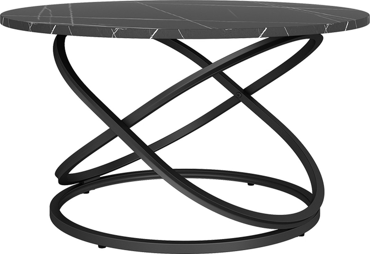 Vicco Calgary Salontafel – 79.5 x 46 cm met groot werkoppervlak Zwart
