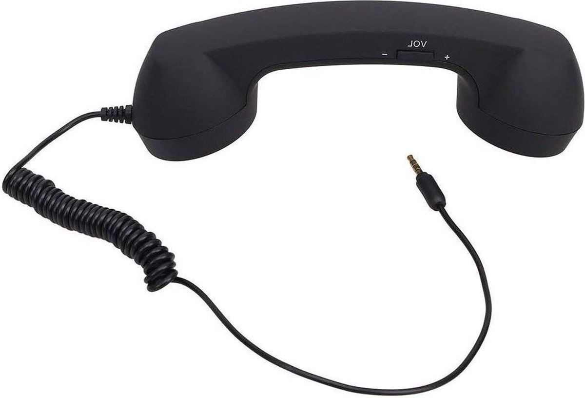 Anti-radiatie klassieke handsfree oortjes met microfoon - Retro telefoonontvanger 3,5 mm voor smartphones .