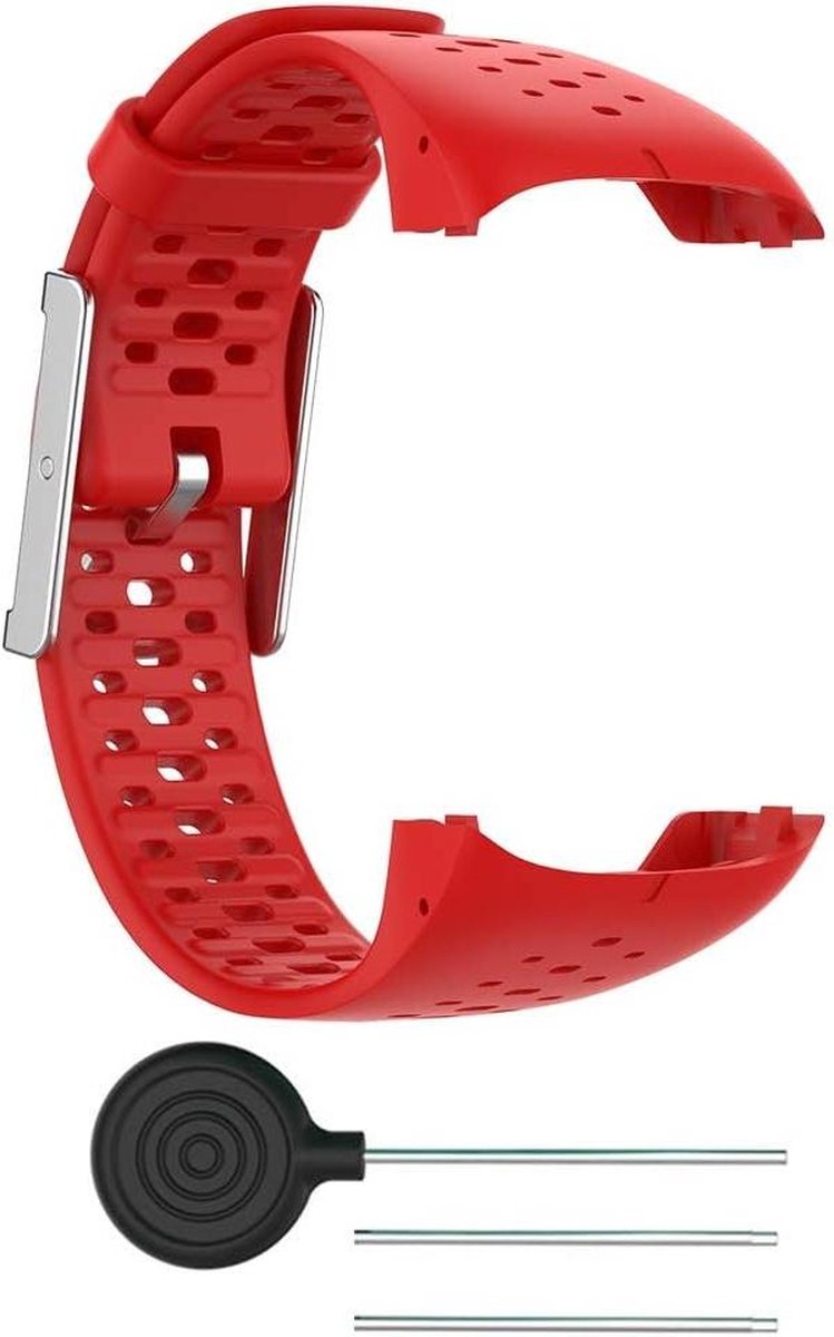 Horlogebandje siliconen reservearmband Polar M400 M430 - zwart siliconen armband silicagel .